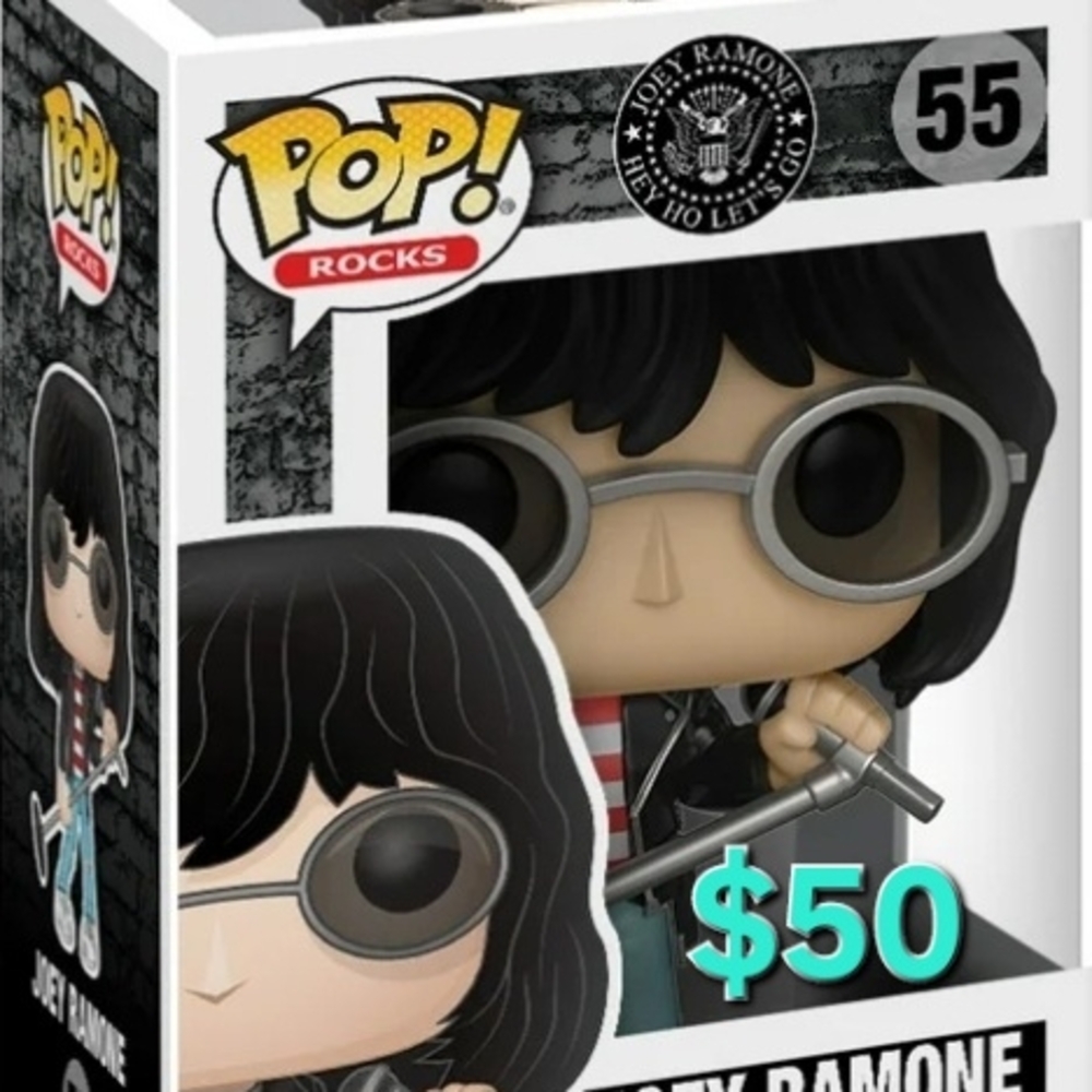 Funko Pop! Rocks Joey Ramone Figure - Black and Red